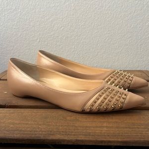 CHRISTIAN LOUBOUTIN Spiked Flats Size 37.5